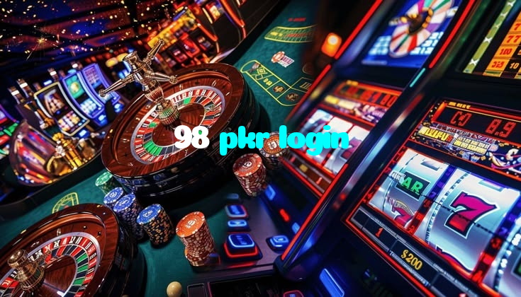 98 pkr login casino presented on mobile device in Pakistan with slots and live games
