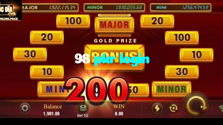 98 pkr login casino presented on mobile device in Pakistan with slots and live games